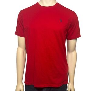 Polo Ralph Lauren Mens Red Crewneck Short Sleeve T-Shirt Pony Logo Large 0919